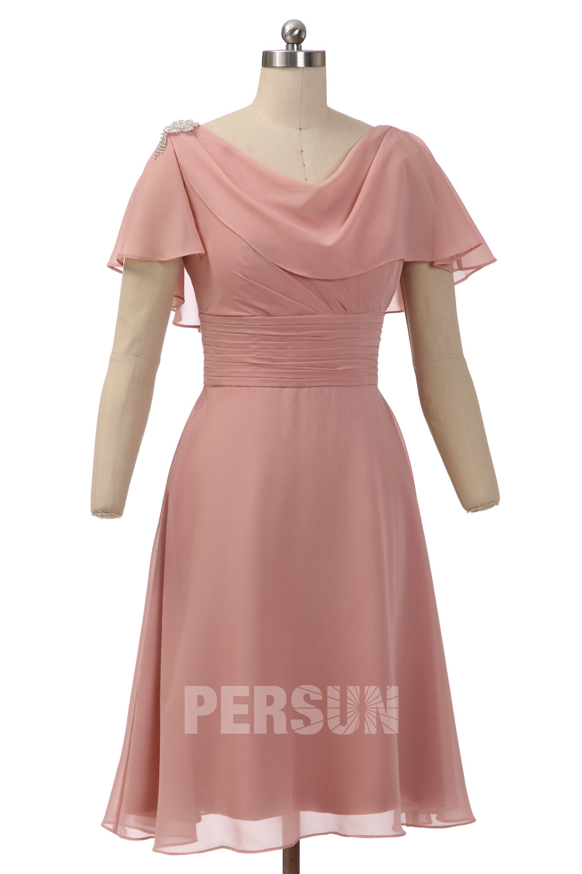 robe témoin mariage rose courte 2019 pas cher