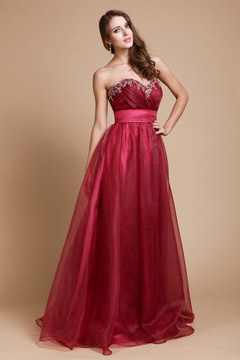 Robe gala bustier empire stras longue sol