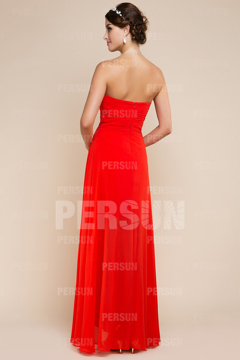 Robe bal bustier stras courte devant longue derrière