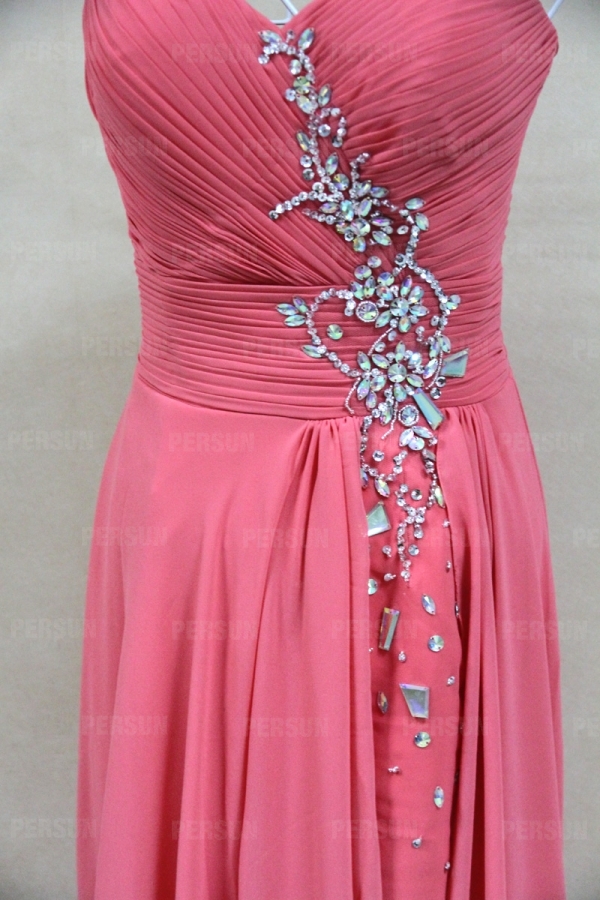 Robe bal bustier stras courte devant longue derrière