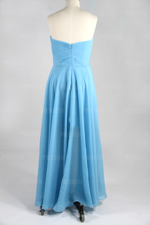 Robe bal bustier stras courte devant longue derrière