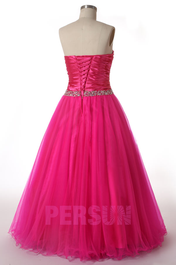 Robe princesse bustier strass et de fleurs