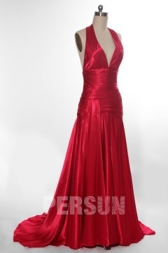 Robe habillée longue fendue très décolletée dos ouvert