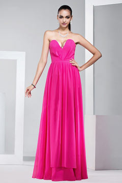 Robe cocktail bustier très décolletée longue sol