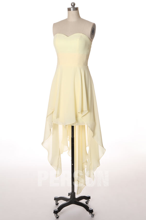 Robe cocktail bustier cœur courte devant longue derrière