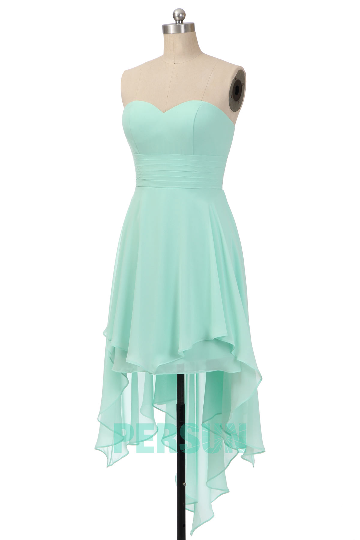 Robe cocktail bustier cœur courte devant longue derrière