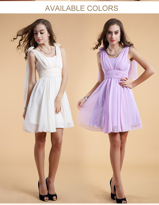 robe courte simple pour mariage d'été