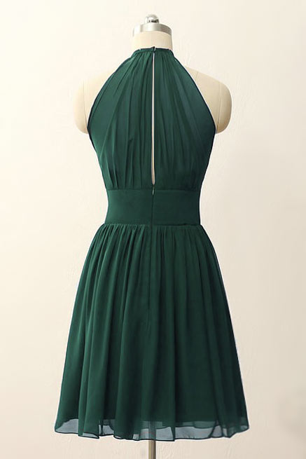 Robe de cocktail courte pour mariage encolure illusion