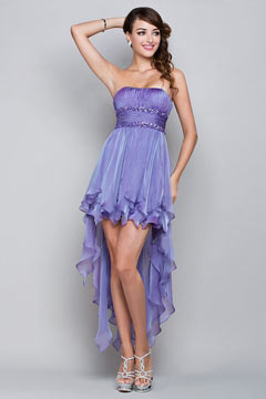 Robe bal bustier courte devant longue derrière