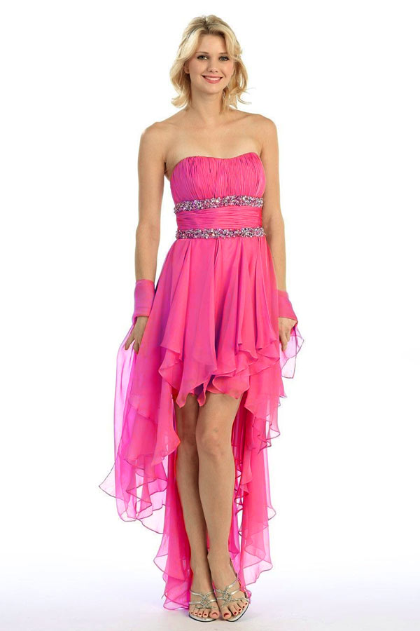 Robe bal bustier courte devant longue derrière