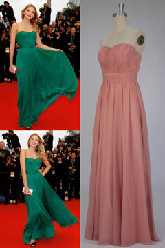 Robe soirée bustier plissée Lily Donaldson longue sol