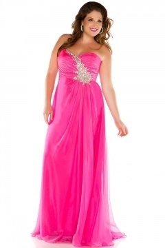 Fluide Robe de soirée tencel à col coeur avec strass & perles