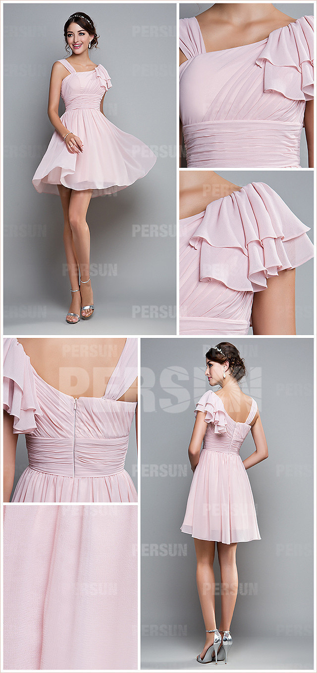 robe de bal rose longue aux genoux