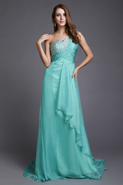 Robe bal plissée en Tencel asymétrique épaule asymétrique stras