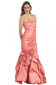 Robe soirée bustier style fourreau longue sol