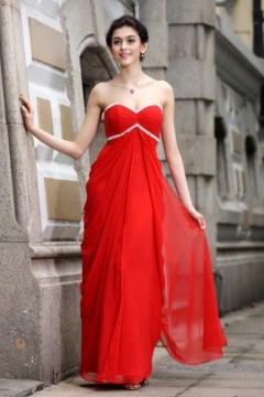 Robe soirée bustier empire en mousseline