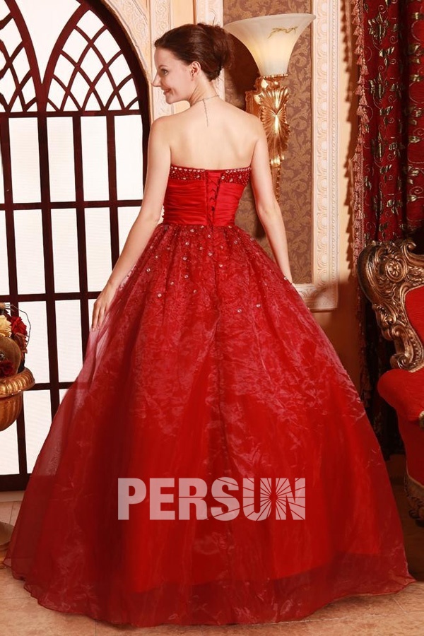 Robe gala bustier empire style princesse avec laçage au dos