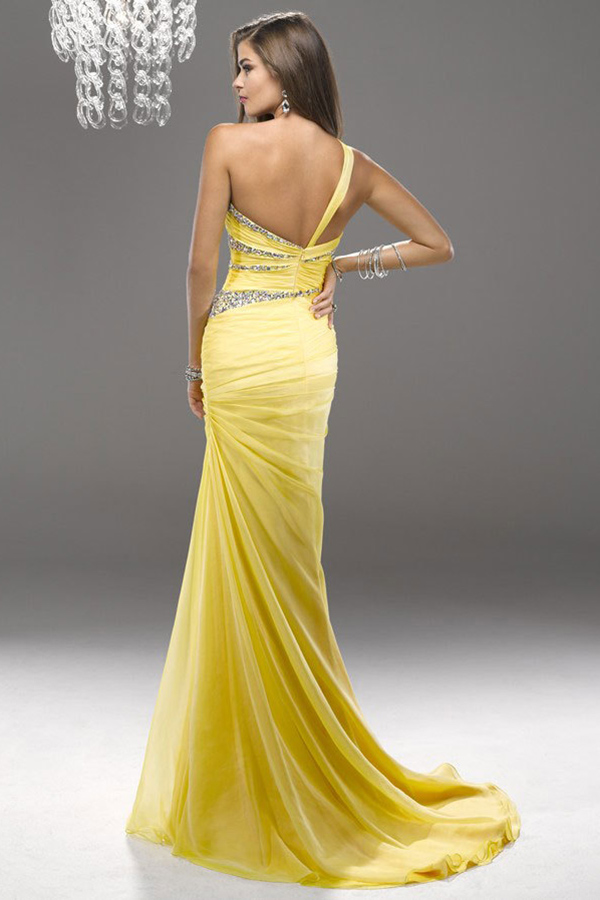 robe jonquille dos nu bon prix en ligne