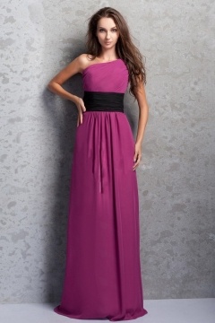 Robe de soirée asymétrique longue pour mariage