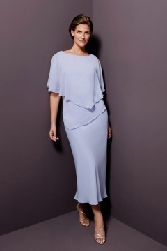 Robe cocktail simple enveloppe pour mère de mariée