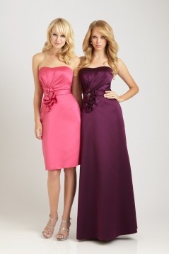 Robe demoiselle d'honneur bustier avec fleur fait-main