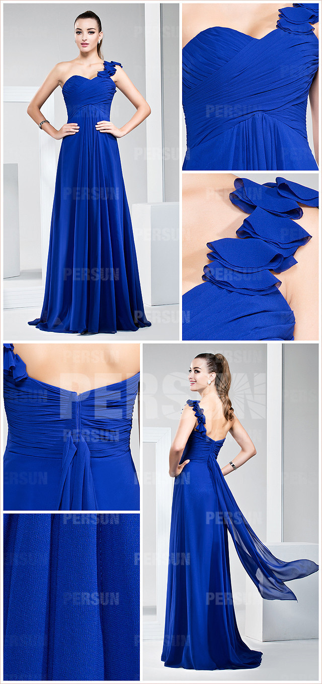 tenue de gala empire avec bretelle ruchée