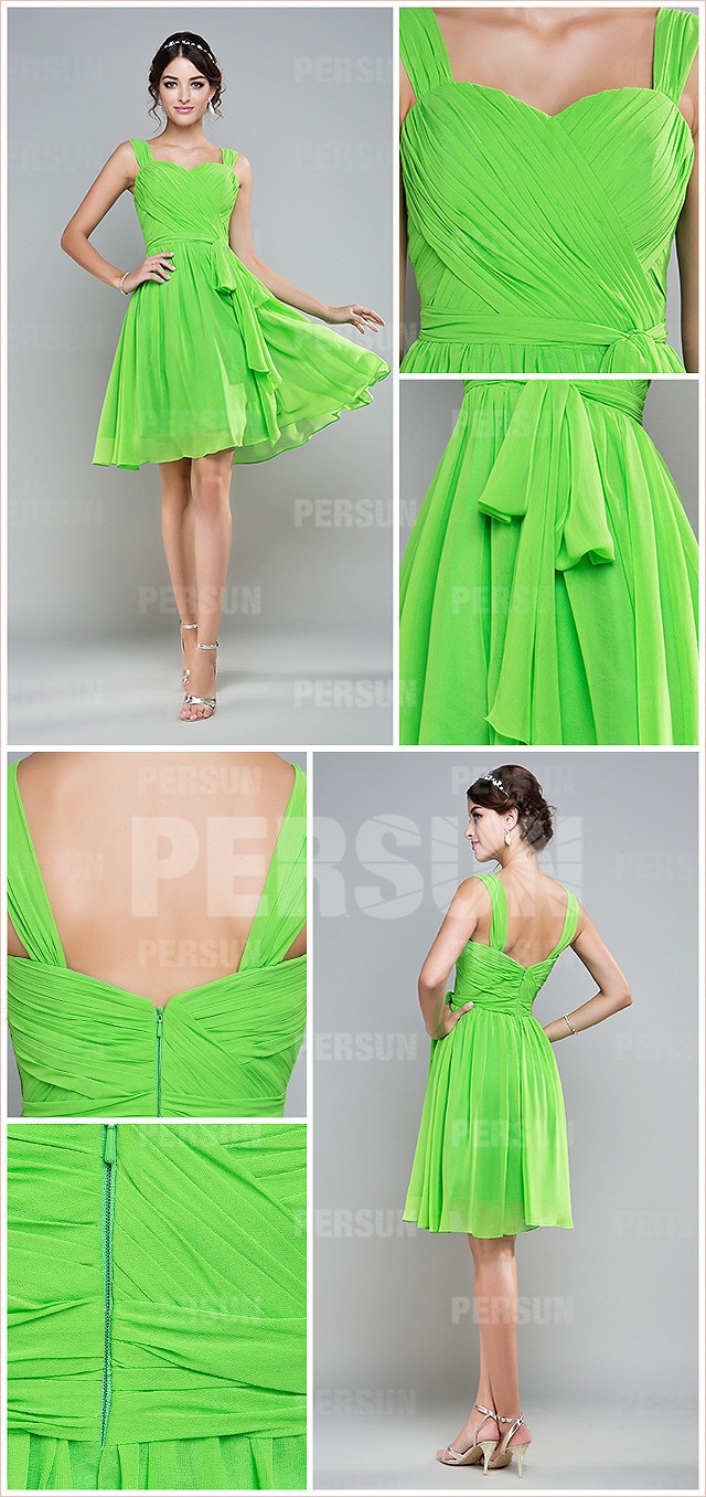 robe de cocktail verte courte