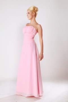 Robe longue bustier plissé empire pour cortège mariage été