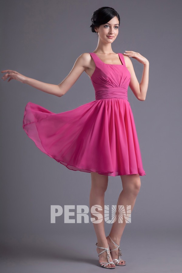 Robe cocktail courte simple pour demoiselle d'honneur