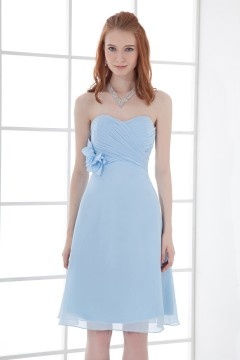 Robe habillée empire courte en mousseline bustier cœur