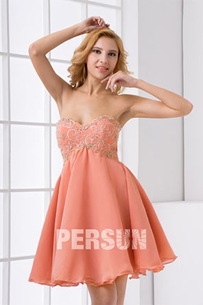 Robe bal bustier empire en mousseline