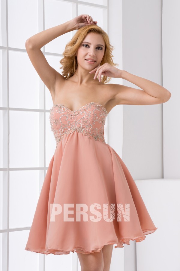 Robe bal bustier empire en mousseline