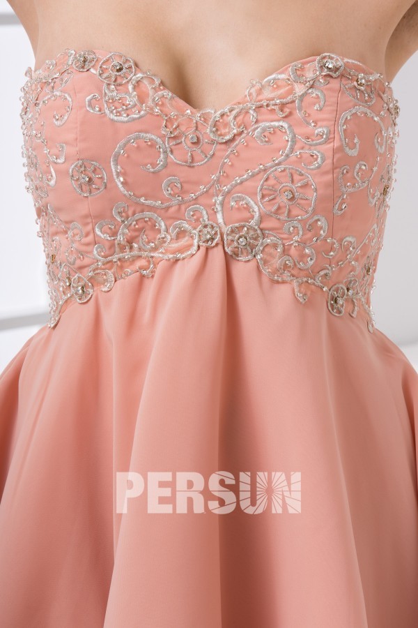 Robe bal bustier empire en mousseline