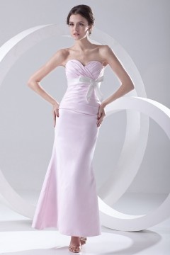 Robe fourreau bustier à noeud papillon décorée pour demoiselle d'honneur