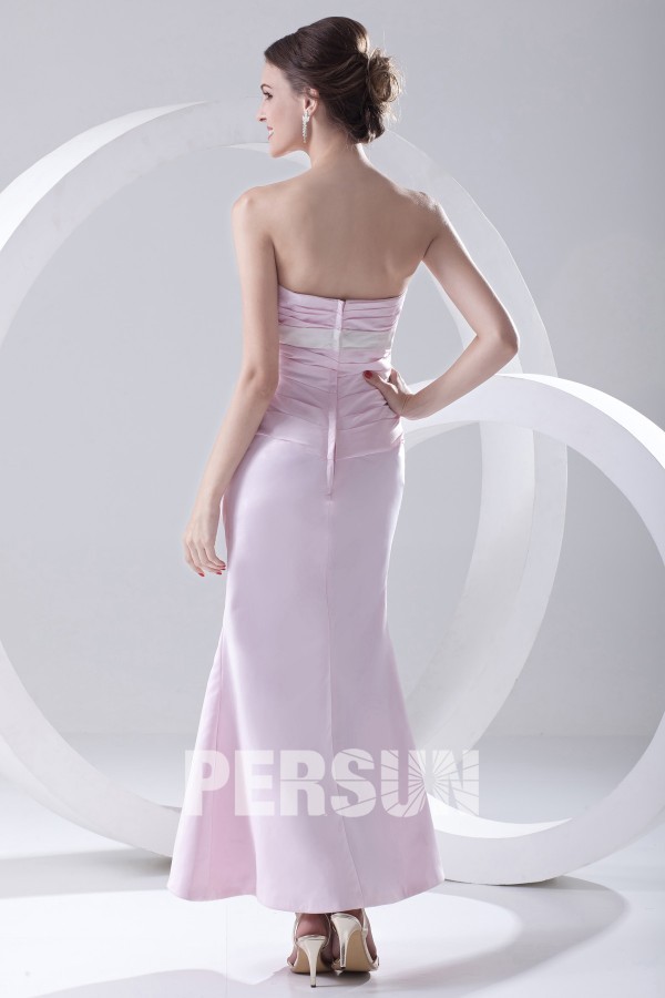 Robe fourreau bustier à noeud papillon décorée pour demoiselle d'honneur